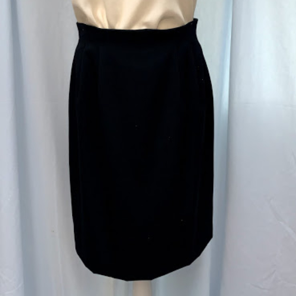 Vintage Black Wool Skirt